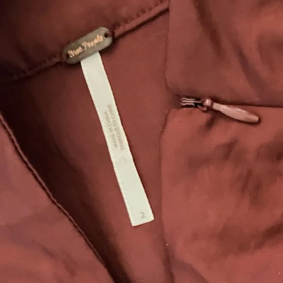 FREE PEOPLE Red Asymmetric MIDI  Dress Size 2 - Picture 10 of 10